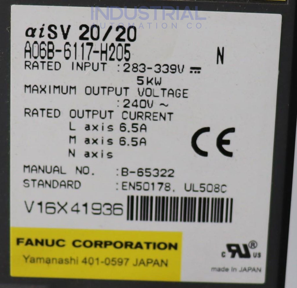 Fanuc A06B-6117-H205