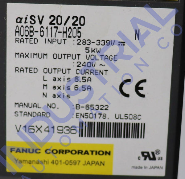 Fanuc A06B-6117-H205