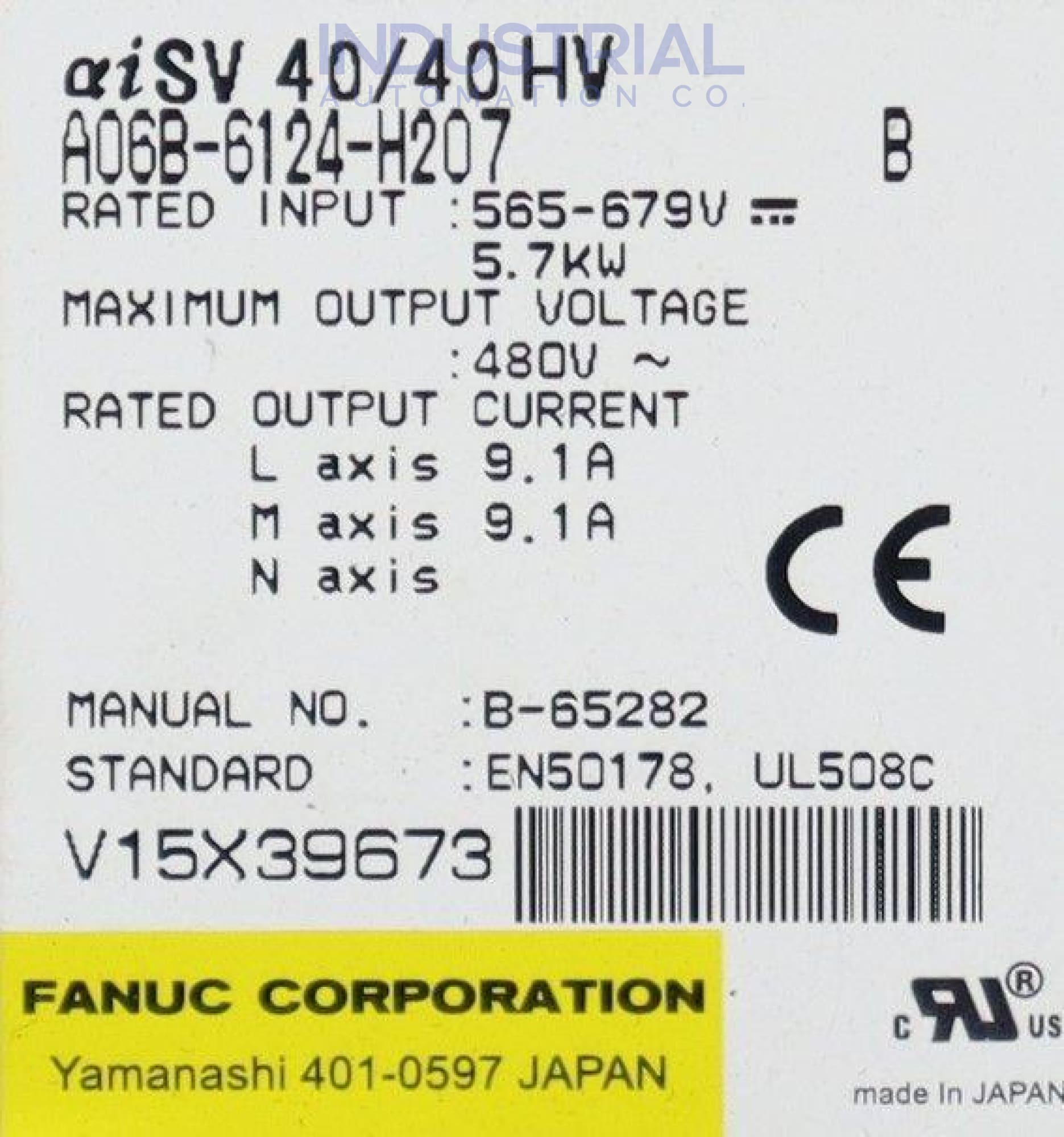 いちページ FANUC A06B-6124-H207