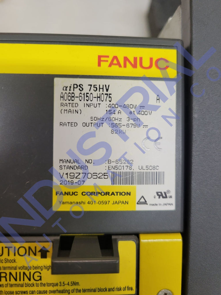 Fanuc A06B-6150-H075 Iac Certified Refurbished