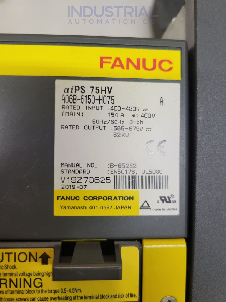Fanuc A06B-6150-H075 Iac Certified Refurbished