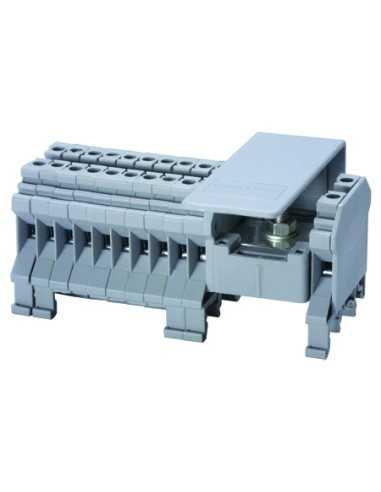 Altech CDB4/2(1) Bloc de distribution DIN, à vis, 1 entrée / 6 sorties - Lot de 10