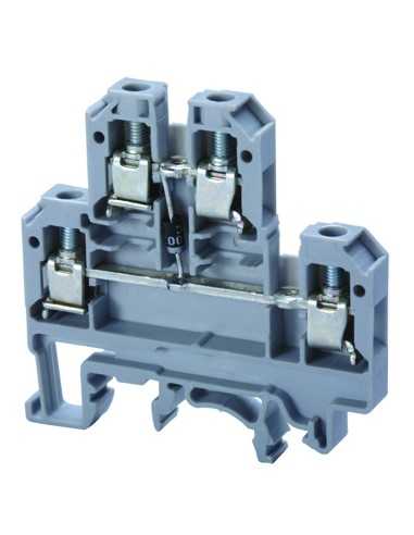 Bornier DIN Altech CDL4U(E)D1, vis, diode - Lot de 100