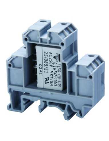 Altech CDL4U(E)RC0.1 Bloc de jonction DIN, à vis, parasurtenseur - Lot de 32