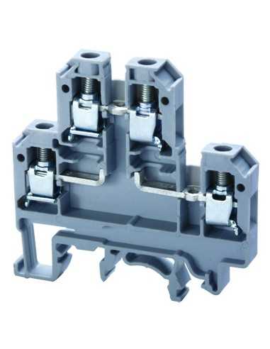 Altech CDL4U(O) Bornier DIN, à vis, double niveau - Lot de 100