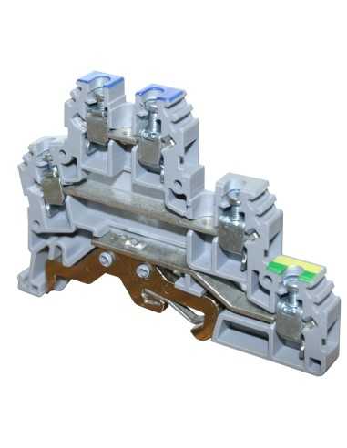 Bornier tripode Altech CDLG2.5 DIN, à vis - Lot de 20