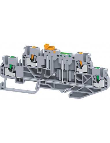 Altech CPDLKFT2.5 Bornier DIN, raccordement Push-In, sectionnement, double niveau - Lot de 50