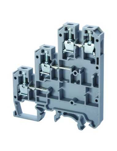 Altech CTL2.5U-H(L)/24 Bornier DIN, à vis, Triple Niveau - Lot de 50