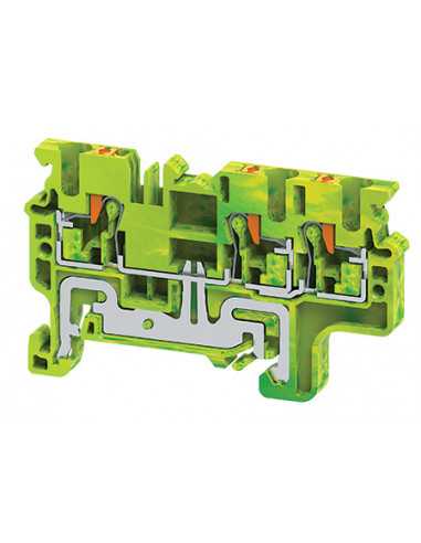 Altech CPG2.5/3 Bornier DIN, Push-In, Terre, 3 Conn - Paquet de 100