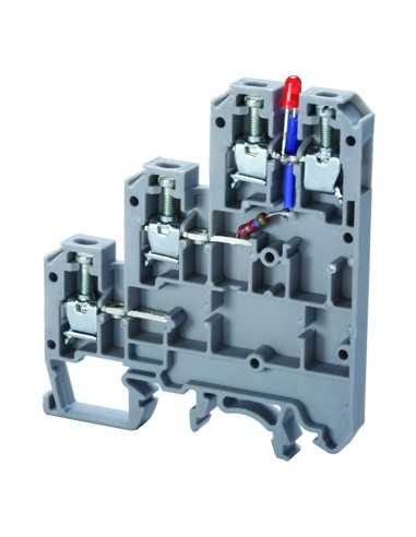 Bornier DIN triple niveau Altech CTL2.5U-H(L)/12, à vis - Lot de 50
