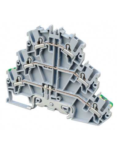 Altech CP3L2.5 Bornier DIN, Push-In, Triple Niveau - Paquet de 30