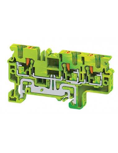 Altech CPG4/3 Bornier DIN, à insertion, terre, 3 connexions - Lot de 50