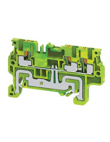 Altech CPG1.5/3 Bornier DIN, Push-In, Terre, 3 Conn - Lot de 100