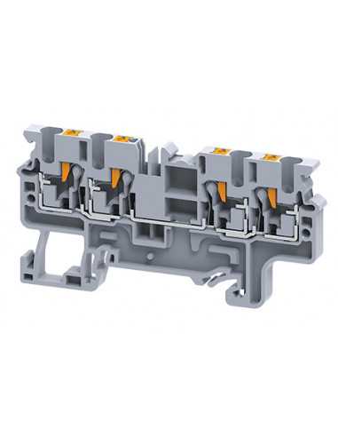 Altech CP2.5/4/DB Bornier rail DIN, Push-In, 4 connexions - Lot de 100