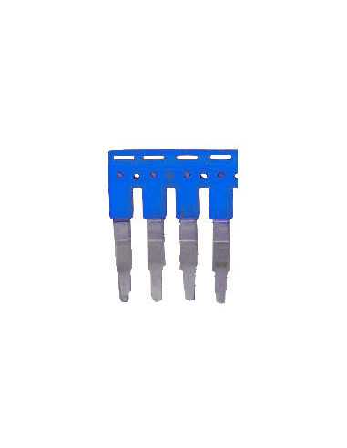 Altech JX1.5/4/BU Cavalier, raccordement Push-In, 4 pôles, espacement 3,5 mm, bleu - Lot de 50