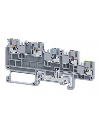 Altech CPSTG1.5/4 Bornier DIN, Push-In, Capteur et actionneur, 4 Conn - Lot de 50