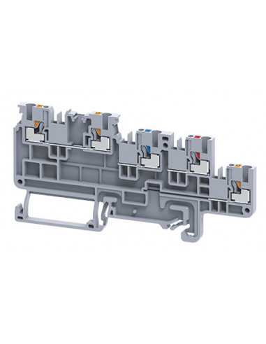 Altech CPST1.5/4L-6-60V Bornier DIN, à insertion directe, capteur et actionneur, 4 connexions - Paquet de 50