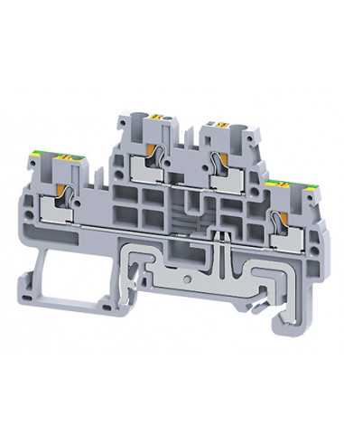 Altech CPDLG1.5 Bornier DIN, Push-In, Double niveau - Lot de 100