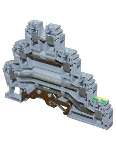 Altech CTLG2.5 Bornier DIN, à vis, triple niveau - Lot de 50