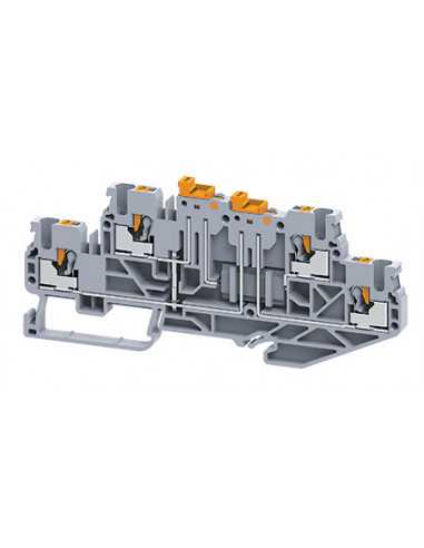 Altech CPDLK2.5(I.S) Bornier DIN, Push-In, Sectionneur, Double Niveau - Lot de 50