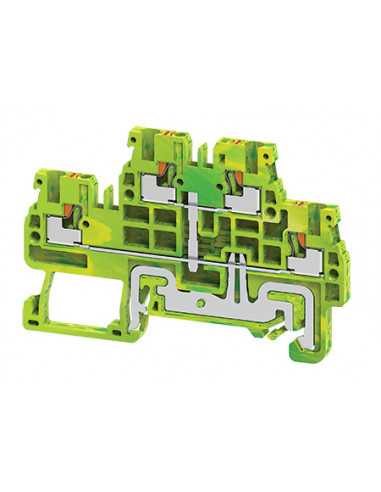Altech CPDLG1.5(I.S) Bornier DIN, à connexion rapide, double niveau - Lot de 100