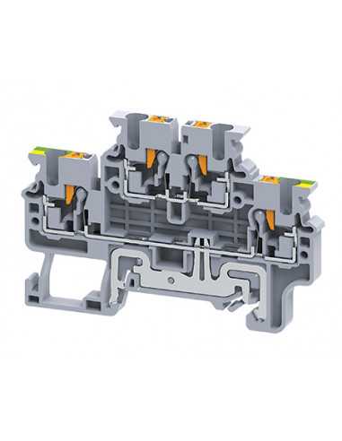 Altech CPDLG2.5 Bornier DIN, Poussoir, Double Niveau - Lot de 50