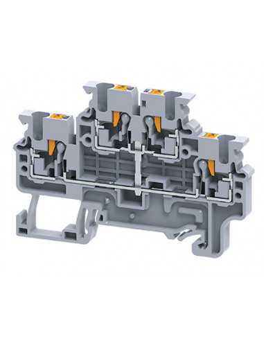 Altech CPDL2.5(I.S)/W Bornier DIN, à insertion, Double Niveau - Lot de 50