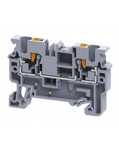 Bornier Altech CP4/BU, rail DIN, Push-In, traversant - Lot de 100