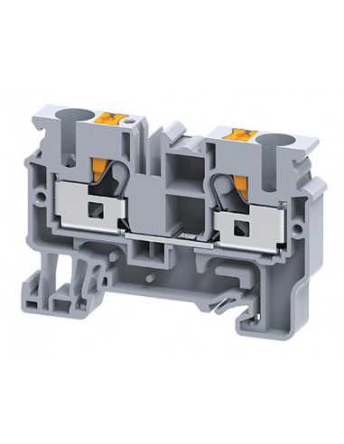 Bornier Altech CP6/10/DB, sur rail DIN, raccordement Push-In, traversant - Lot de 100