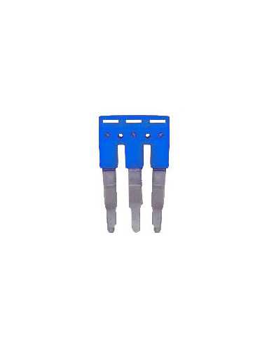 Altech JX1.5/3/BU Cavalier, raccordement Push-In, 3 pôles, espacement 3,5 mm, bleu - Lot de 100
