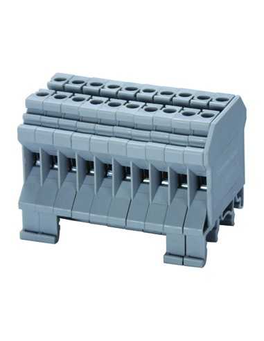Altech CMDB4/3/R Bloc de jonction DIN, Vis, 6 E/S - Lot de 20