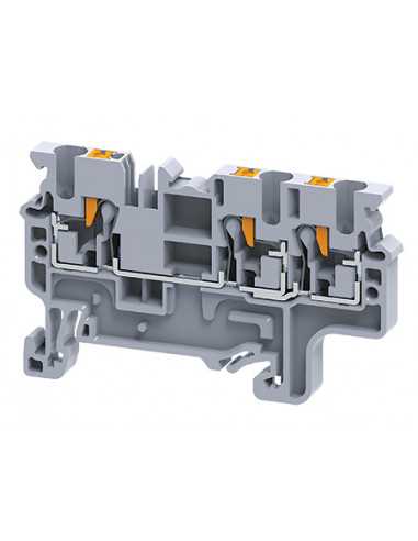 Altech CP2.5/3/DB Bornier DIN, à ressort, 3 raccords - Lot de 100