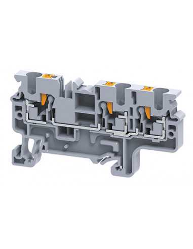 Altech CP4/3/O bornier DIN, Push-In, 3 connexions - Lot de 50
