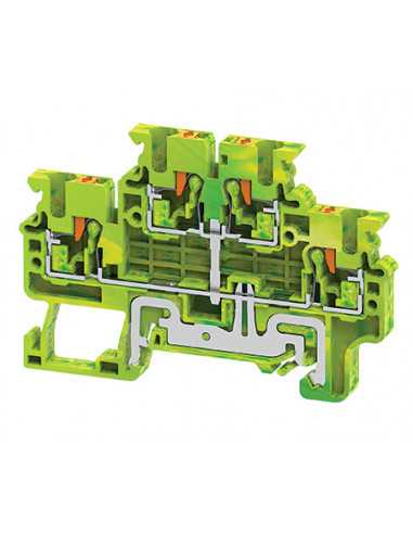 Altech CPDLG2.5(I.S) Bornier DIN, à connexion rapide, double niveau - Lot de 50