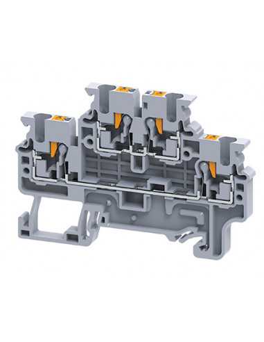 Altech CPDL2.5/BL Bornier DIN, Push-In, Double niveau - Lot de 50