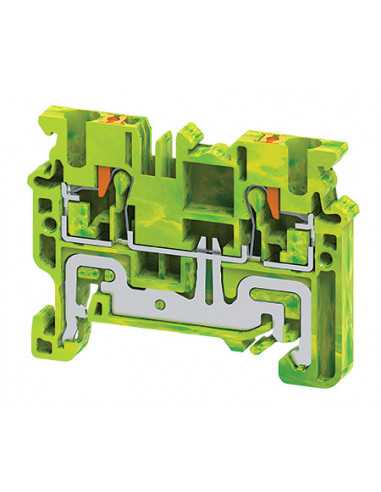 Bornier Altech CPG2.5 DIN, Push-In, Mise à la terre - Lot de 100