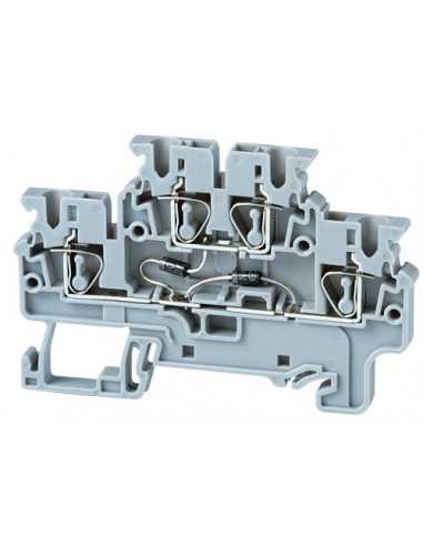 Altech CXDL2.5(E)DD1 Bornier DIN, Ressort, Double Niveau - Lot de 50
