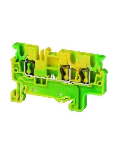 Altech CXG2.5/3 Bornier DIN, à ressort, terre - Lot de 100