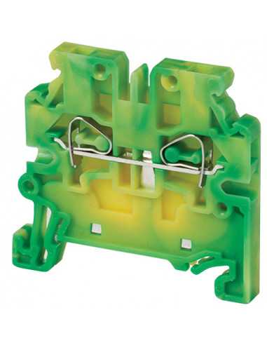 Altech CXSG2.5 Bornier DIN, à ressort, terre - Lot de 50