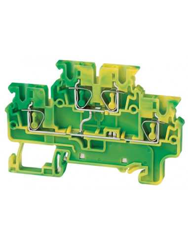Altech CXDLG2.5(I.S) Bornier DIN, Ressort, Double Niveau - Lot de 50