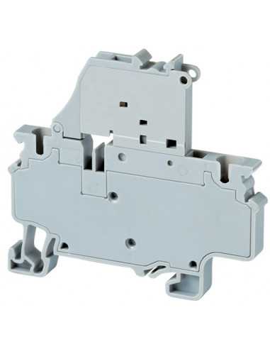 Altech CXF4(L)6-60V/BL Bornier DIN, Ressort, Fusible 5x20mm, LED - Lot de 50