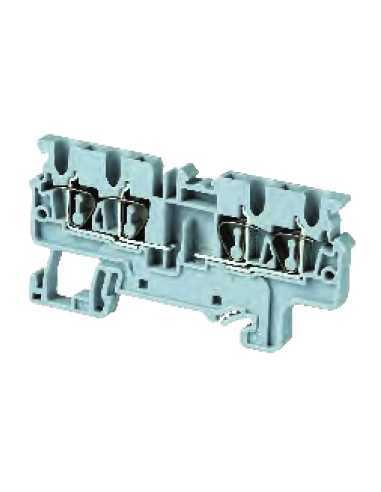 Altech CX2.5/4P Bornier DIN, Ressort, 4 Connexions - Lot de 50
