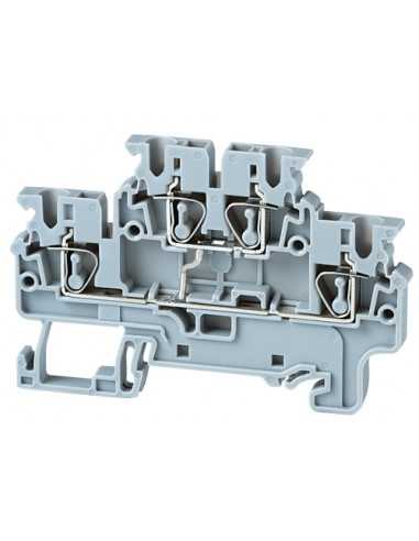 Altech CXDL2.5(I.S)/Y Bornier DIN, à ressort, double niveau - Lot de 50