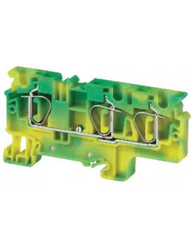 Altech CXG10/3 Bornier DIN, Ressort, Terre - Paquet de 50