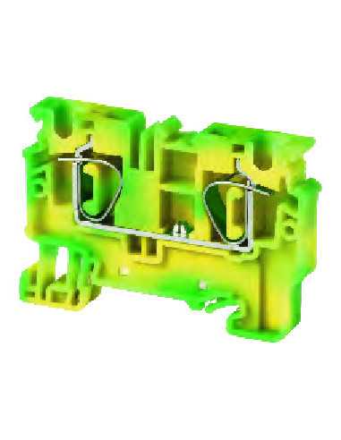 Altech CXG10 Bornier DIN, Ressort, Terre - Lot de 50
