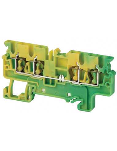 Altech CXG2.5/4 Bornier DIN, Ressort, Terre - Paquet de 50