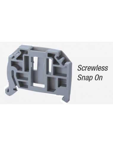 Altech CA103 Butée d'extrémité Rail DIN 35mm, Sans vis - Lot de 100