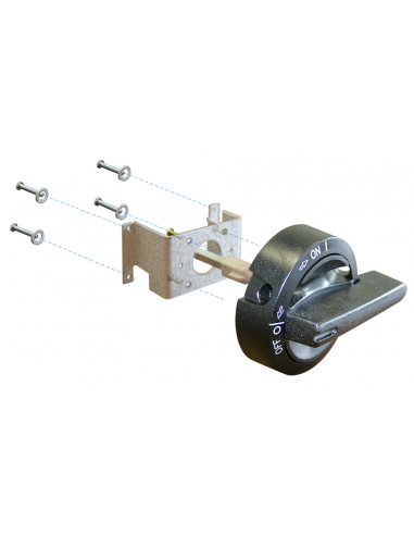 Kit de montage sur porte Altech OKA/VKA 0.V, GRIS/NOIR - Lot de 4