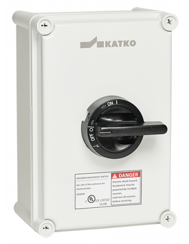 Altech KEM460UL98 INTERRUPTEUR DE RUPTURE ENCASTRÉ EN POLYCARBONATE, 4 PÔLES