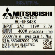 Load image into Gallery viewer, Mitsubishi HC-UFS43K New Surplus